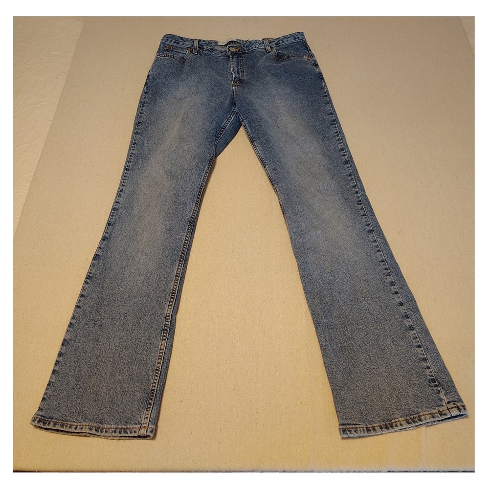 Gap 1969 Bootcut Stretch Jeans Sandblast Wash Blue Denim 16 Long Y2K 121846-00-1